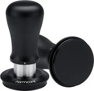 53.3mm Espresso Tamper V5, Spring-loaded Coffee Tamper with Titanium Coating Flat Base, 6-Pressure Adjustment, Compatible with 54mm Breville Sage Portafilter, Black
