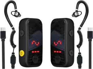 Super Mini Walkie Talkies Pro with Waterproof, Two Way Radio with Earpieces for Adults, Outdoor, Hiking, Baseball, Restaurant 2 Pack