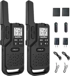 Two  Long Range Walkie Talkies-20 Channels Professional Two Way Radio,IP54 Waterproof Walkie Talkies for Adults,with Flashlight, Stopwatch,Compass,Radio and SOS Sire,Support VOX Function