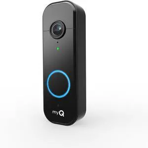 myQ Video Doorbell | 2K Camera, Battery/Wired, Color Night Vision, Live View with 2-Way Talk, Motion Detection & Real-Time Alerts, 150 Deg Wide View, Black