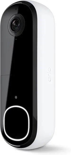 Video Doorbell HD | 2nd Gen | Wireless/Wired Option, 2-Way Audio, Night Vision, Head to Toe Video View, Integrated Siren | Live Stream | Real Time Notifications |180 Deg Wide View, White