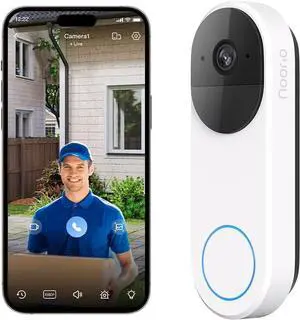 3K Smart Video Doorbell Wireless, 5MP Battery-Powered Security Camera with Chime, 180-Day Battery Life, AI Package/Human Detection, 2-Way Talk, No Monthly Fee, Compatible with Alexa