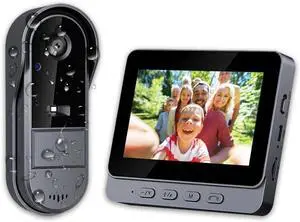 Doorbell Camera Wireless with Monitor for Apartment, Timbre con Camara 1080P No Subscription/App/WiFi Needed,Waterproof Door Bell Video Intercom 2-Way Talk, 170° View Angle Timbre con Camara