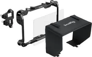 Monitor Cage Kit for Atomos Shinobi II/Shinobi GO, with Sunhood, with Screen Protector, Weighing Only 96.3g, with 1/4"-20 Threaded Holes - 5030