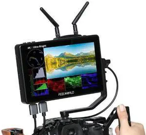 LUT7S PRO 7 Inch 2200nit 3D LUT Touch Screen DSLR Camera Field Monitor with F970 External Kit Install for Power The Wireless Transmission Waveform Vectorscope 4K HDMI SDI Input DC Output