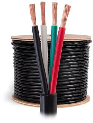 Speaker Wire 14 Gauge, 250 ft for Outdoor and Indoor Use, 14/4 CCA (Copper Clad Aluminum) Stranded Bulk Audio Cable, Direct Burial and UV Resistant, New 2025 Model
