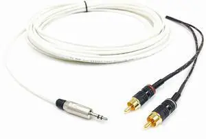 75 Foot 3.5MM to 2 RCA Plenum CL3P Stereo Audio Cable Male to Male by