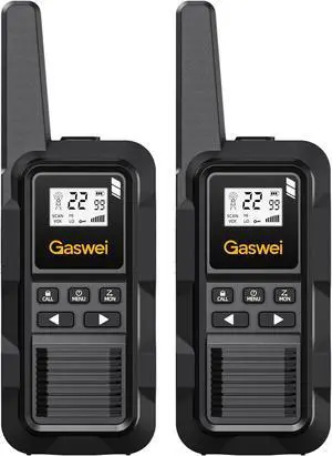 G2pro Walkie Talkies Long Range for Adults, Waterproof, Shock Resistant & Rechargeable Two-Way Radio with VOX 2 Pack(Black)