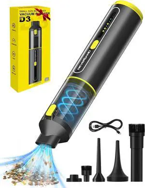 Car Vacuum Portable Cordless - 20000Pa Powerful Suction Handheld Vacuum Cleaner Blowing & Inflating 4-in-1 Mini Vacuum Cleaner for Car, Office Desk, Keyboards