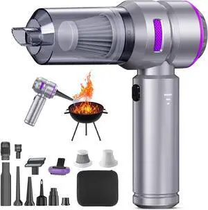 22000PA Handheld Vacuum Cleaner - 4-in-1 Cordless Car Vacuum with Brushless Motor, Type-C Fast Charging, Portable Air Duster for Home/Car/Office (Purple)