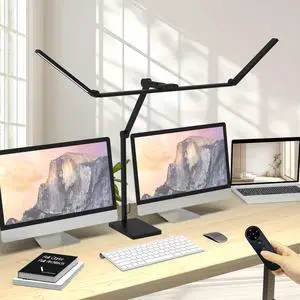 36W 3000LM Ultra Bright Architect Desk Lamp with Base, 47.4Inches Wide Tall Overhead Desk Light for Home Office, Dimmable Table Light with Remote for Desktop Working,Drafting,Reading
