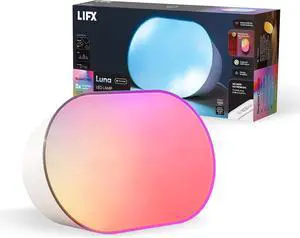Luna Smart Lamp, 1000 Lumens Wi-Fi & Matter 1.3 Compatible, Works with Alexa and Apple HomeKit, Plug-in Bedside Table Lamp & Wall-Mount, Color Changing, Sunrise/Sunset Effects, No Hub Required