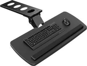 Keyboard Tray Under Desk, 360 Adjustable Under Desk Keyboard Tray Slide Out, Ergonomic Pull Out Keyboard Tray Under Desk, 25"W x 9.84"D