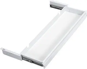 Large 33 inch Under Desk Slide Out Storage Drawer Organizer, White, DESK-DR33-W