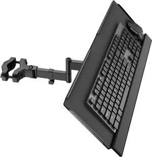 Keyboard Tray Pole Mount -  Keyboard Mount fits Most Standard and Oversized Keyboards, Holds up to 2.2lbs, Black