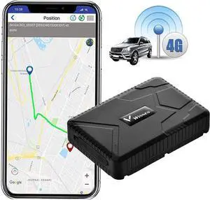 4G GPS Tracker for Vehicles 7800mAh Waterproof Real Time Car with Strong Magnet Hidden Device Cars, Motorcycles, Trucks, Boats, Fleets(4G TK915)
