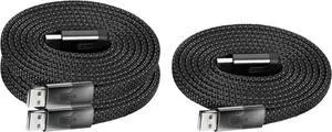 MagStack USB to C Cable, Magnetic Anti Tangle Flat A Type Charger Fast Charging Cord, Compatible with iPhone 16 Pro Max, Galaxy S24 Ultra, 27W 6FT/2M, 3-Pack