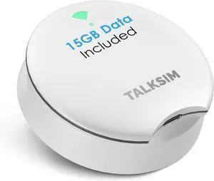 UFO Mobile Hotspot with 15GB Data, Portable Pocket WiFi 6 & 4G LTE MiFi Device, Support AT&T, T-Mobile, Verizon |10 Connected Devices, USA Coverage, No SIM, Contract (White, 15GB)