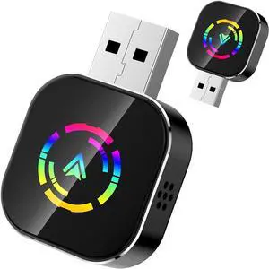 Wireless Carplay Adapter for iPhone,Carplay Car with Wired CarPlay,Mini Compact Design USB/Type-C Port,Plug and Play,Stable Connection & No Delay-Black