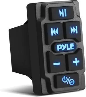 Rocker Switch Wireless BT Audio Controller, Waterproof Rated Marine Receiver Remote Control for Car, Truck, Boat, 4x4, PowerSport Vehicles, Connect and Stream from External Devices