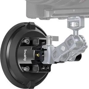 4 Suction Cup Camera Mount, Car Mount for Cameras/Smartphones on Car/Clean and Smooth Surfaces, Max 2kg Load Speeds up to 80km/h (50mph), Recommend 10kg When Stationary - 4122B