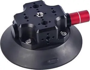 Camera Suction Cup Mount, 4.5" Pump-actived Vacuum Mount Compatible with Action Cameras, DSLR Securely Attach Your -Black