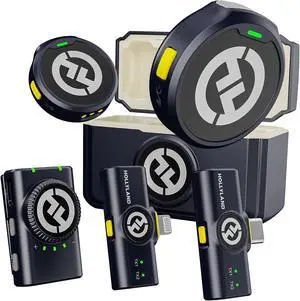 Lark M2 Wireless Lavalier Microphone for iPhone/Android/Camera/PC/Laptop with Lightning/USB-C Plug, 48KHz 24Bit, 1000ft Range, Noise Cancel, 30H Battery for Video Recording (Combo Version)