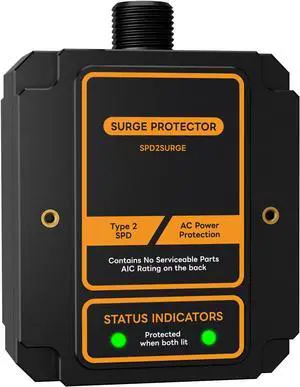 EVOSPD2SURGE Whole House Surge Protector for 72,000 Amps/Phase.1880 Joules (Total).Thermally Proteced Metal Oxide Varistors,120/240V