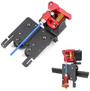 Ender 6 Direct Drive Upgrade Kit Alnum Alloy Plate with Dual Gear Extruder Kit with Stepper Motor Easy Print TPU Flexible Filament Only for Ender 6 (Alnum Plate+Dual Extruder+Motor Kit)