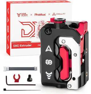 DXC Extruder Upgrade  Dual-Drive Helical Gear System for Smooth & St Feeding  Compatible with K1/K1C/K1 Max /K1 SE 3D Printers  Multi-Filament Support, Plug & Play