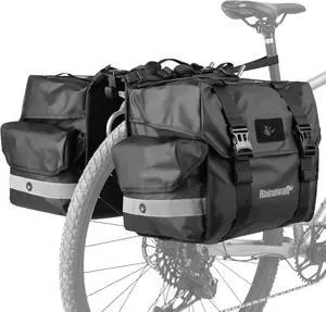 Bike Pannier Bag for Bicycle Rear Rack Bag 22/40/50L Cycling Saddle Bag Luggage Storage Bag for Long Distance with Rain Cover