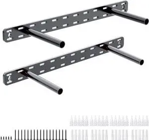 2pcs Floating Shelf Hardware Heavy Duty Hidden Shelf Brackets Support,Wall Mounting Invisible Floating Shelves Bracket Without Jig (18" x 8" x 1.5" Without Tools)