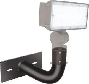 Wall Mount Bracket with 2-3/8"O.D., Heavy Duty Steel Parking Lot Light Mounted Extension Arm J Shape Sturdy Welded Mounting Bracket for Outdoor Street Slip Fit Shoebox Lights