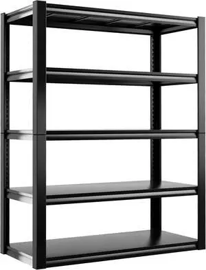 2500LBS Garage Shelving 72" H Storage Shelves 39.8" W Metal Shelving Adjust Garage Storage Shelves 5 Tier Heavy Duty Shelf for Basement Pantry Kitchen Warehouse