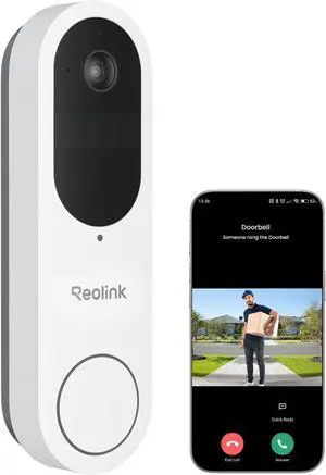 Wireless Video Doorbell Camera, Battery Version, 2K 150°x150° Head-to-Toe View, 2.4/5 GHz Dual-Band WiFi, Person/Vehicle/Package Detection, Two-Way Talk, No Monthly Fees (Chime not Included)