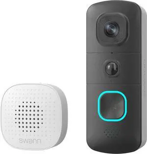 EVO Video Doorbell: HD Video, Wired or Wire-Free, 140° Head-to-Toe View, Advanced Person/Sound/Motion Detection, Live View, Night Vision, 2-Way Talk, Local/Cloud Storage, Weatherproof, w/Chime.