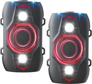 Rodent Repellent for Car Engines - Ultrasonic Mouse Repellent Under Hood, Upgraded 4 LED Strobe Lights, Plug-in & Battery Powered, Keep Rodents Out of Car, RV, Garage, Room, Indoor, Outdoor, 2 Pack