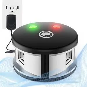 Plug in Rodents Repellent Device, 360° Squirrels Repellent with High-Impact Ultrasound and Pressure Waves Mouse Ultrasonic Repellent for Indoor Use Effective Drive Away Mouse Rodent Mice