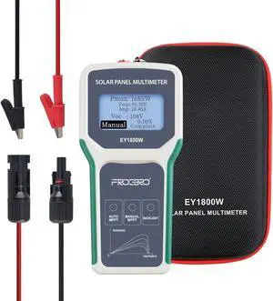 1800W Solar Panel Tester Photovoltaic Multimeter, Troubleshooting Tool with Sm MPPT Display, Upgraded Measu Range (5~1800W, 20~120V, 0~60A) for Solar PV Panel Testing and Data Analysis
