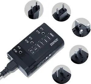 350W Voltage Converter US to Europe - 220V to 110V Converter for European Travel with QC+PD Chargers for Using Most U.S. Devices Abroad - Hair Straightener Shaver Toothbrush Camera Phone