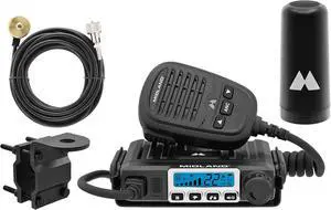 MXT115AGVP3 - 15 Watt GMRS MicroMobile Two Way Radio - Off Roading Outdoor Farm Radio - Extended Range 3dB gain Ghost Antenna, Antenna C, Mounting Bracket - Farm Tractor Bundle