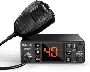 CB-606 PRO CB Radio, AM/FM/PA Mobile Transceiver with 4W Power Output, 2.2 Amber Color Display, Instant Emergency Channel 9/19, VOX, NB/ASQ/SQ, Advanced Cooling Structure