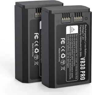 2 Pack 3500mAh Replace Battery Compatible with VB30 VB26 VB26A VB26B Camera Flash Speedlite Battery for V1/V1 PRO/AD100 PRO/V850III/V860IIIModel:VB30 PRO