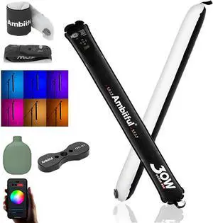 GC30R 30W RGB Full-Color Inflat Tube Light 2500K-10000K Handheld LED Light,CRI 95+,TLCI 96+ for Support Magnetic Suction, Waterproof LED Lighting Wand Stick (GC30R)