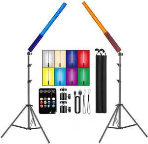 Light Wand Photography RGB Tube Light Stick Photography RGB Lights/Video Lighting for Filming,Streaming,Waterproof Led Light Stick with Remote,80''Light Stand Tube Lights 3000~7500K