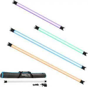 PavoTube II RGBWW LED Light Tube, Color RGBWW LED Pixel Tube Photography Handheld LED Video Lighting Wand with AC Chargers, Mounts, and Case Battery Powered (PavoTube II 15C 1Kit)