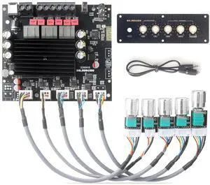S200HS-W Power Amplier Board Bluetooth5.2 TPA3221 Chip with Subwoofer 2.1 Channel 100W×2+200W,Audio Power Amplier Module (S200HS-W)