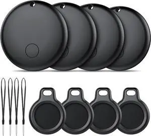 Android Air Tracker 4 Pack, Bluetooth Tracker Tags, Work with Google nd My Device App (Android Only), Smart Tags for Luggage, Wallet, Vehicles, Keys (Not for iOS)