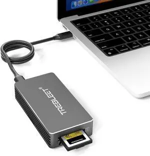 CFexpress Type B On-The-go Backup Card Reader, 2 in 1 Built-in M.2 NVMe SSD Slot (Up to 10Gbps)