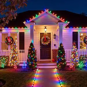 C9 LED Christmas Lights Outdoor, 97ft 150 LED Waterproof Strawberry Christmas rations String Lights, Plug in Vintage Christmas Tree Lights for Outside, Roof, Patio, Wedding, Party, Multicolor